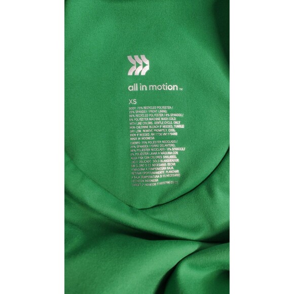 All in Motion Medium Support Muscle Cropped Sports Bra Vibrant Green XS - Picture 5 of 7